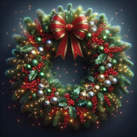 Red & Green Wreath