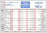 Red & White A3 Wall Planner